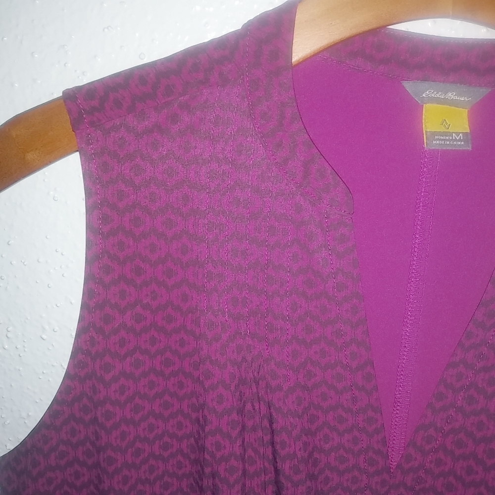 Eddie Bauer M Purple Pattern Drawstring Waist Sle… - image 3